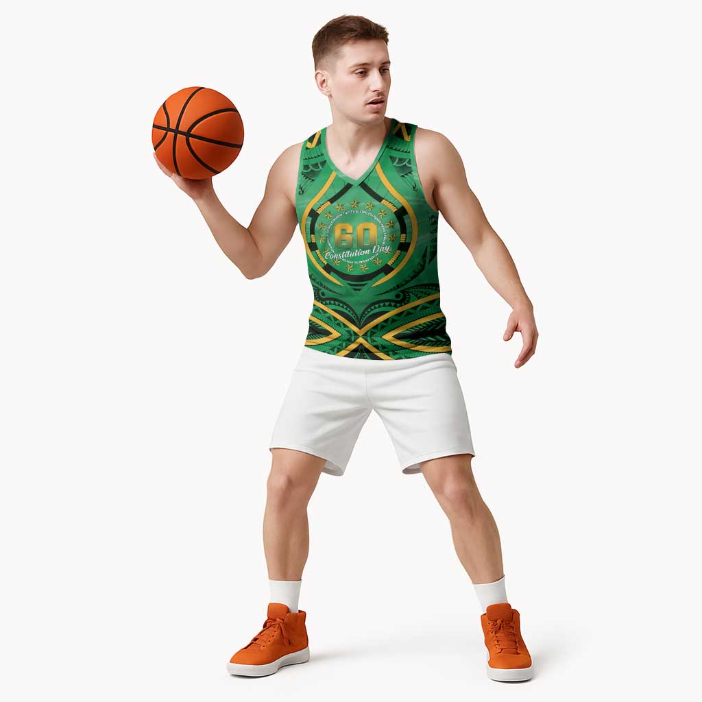 Cook Islands Constitution Day Basketball Jersey 60th Anniversary - Polynesian Pride
