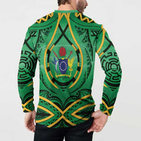 Cook Islands Constitution Day Button Sweatshirt 60th Anniversary - Polynesian Pride