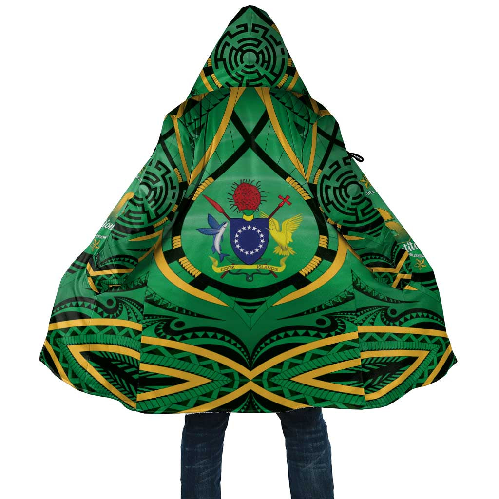 Cook Islands Constitution Day Cloak 60th Anniversary LT05 Unisex Green - Polynesian Pride