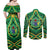 Cook Islands Constitution Day Couples Matching Off Shoulder Maxi Dress and Long Sleeve Button Shirt 60th Anniversary - Polynesian Pride