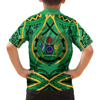 Cook Islands Constitution Day Family Matching Off The Shoulder Long Sleeve Dress and Hawaiian Shirt 60th Anniversary LT05 - Polynesian Pride