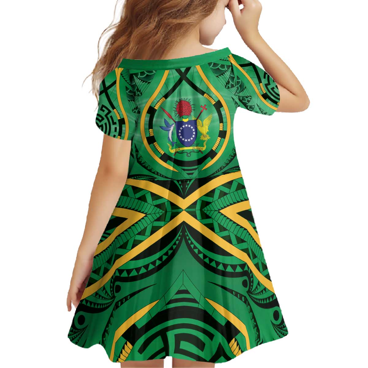 Cook Islands Constitution Day Family Matching Off The Shoulder Long Sleeve Dress and Hawaiian Shirt 60th Anniversary LT05 - Polynesian Pride