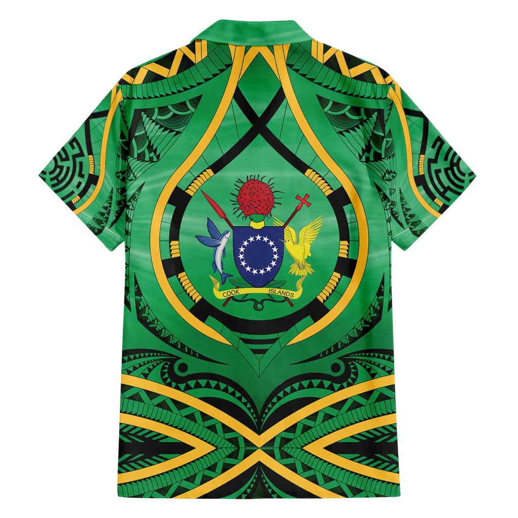 Cook Islands Constitution Day Family Matching Off Shoulder Short Dress and Hawaiian Shirt 60th Anniversary - Polynesian Pride