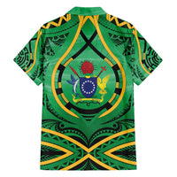 Cook Islands Constitution Day Family Matching Off Shoulder Short Dress and Hawaiian Shirt 60th Anniversary - Polynesian Pride