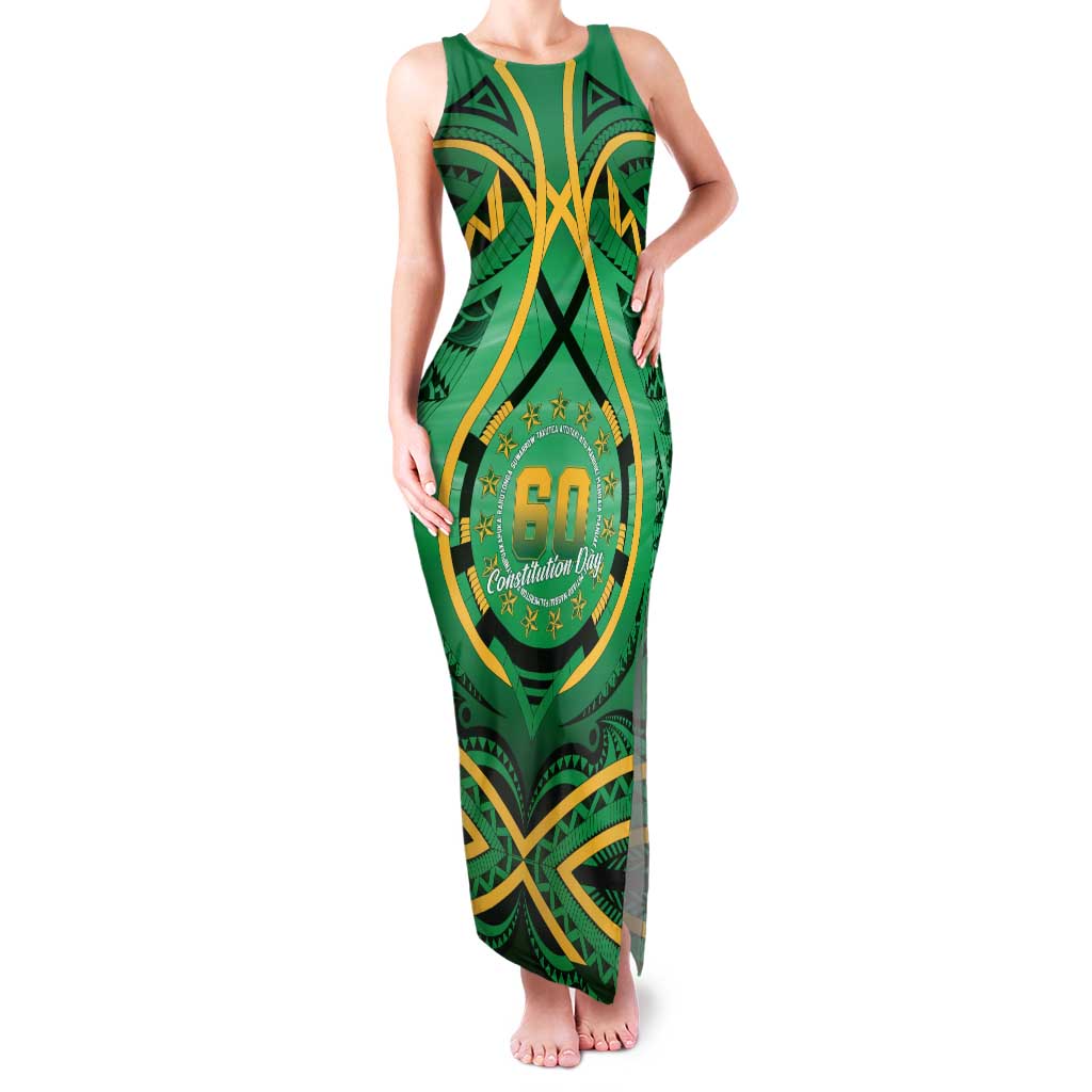 Cook Islands Constitution Day Family Matching Tank Maxi Dress and Hawaiian Shirt 60th Anniversary - Polynesian Pride
