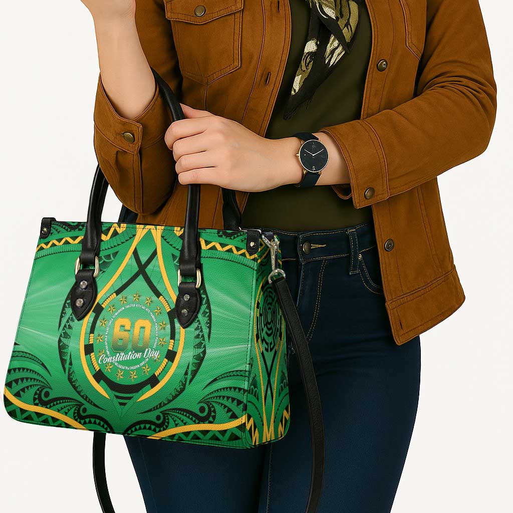 Cook Islands Constitution Day Leather Bag 60th Anniversary - Polynesian Pride
