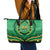 Cook Islands Constitution Day Leather Tote Bag 60th Anniversary - Polynesian Pride