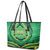 Cook Islands Constitution Day Leather Tote Bag 60th Anniversary - Polynesian Pride