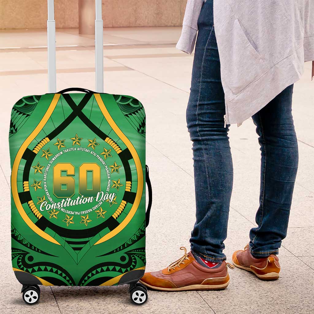Cook Islands Constitution Day Luggage Cover 60th Anniversary - Polynesian Pride
