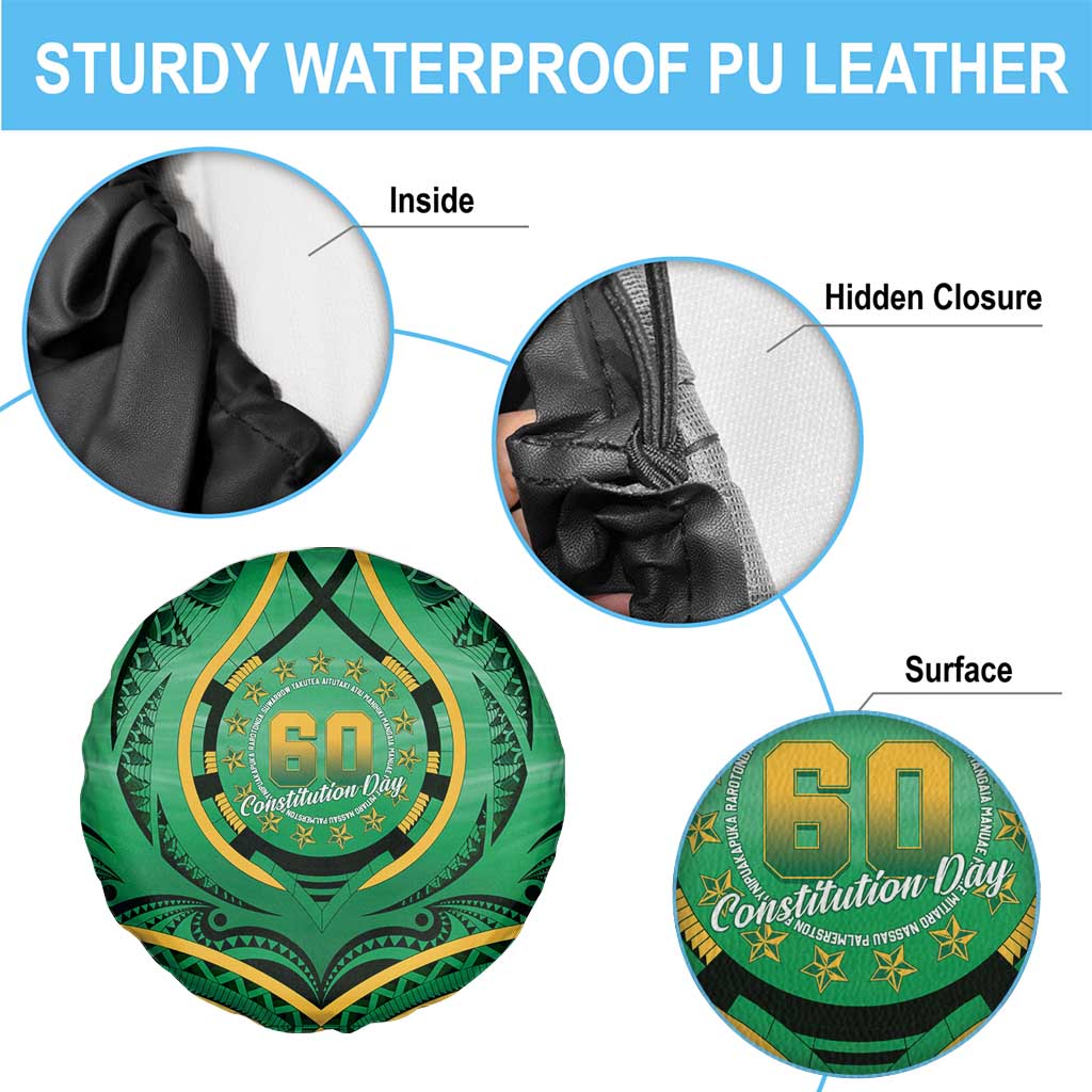Cook Islands Constitution Day Spare Tire Cover 60th Anniversary - Polynesian Pride