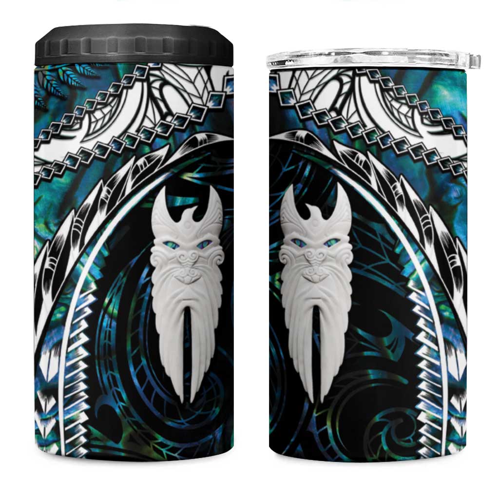 New Zealand Aotearoa 4 in 1 Can Cooler Tumbler Maori Hei Rehua Paua Shell Glitter Green LT05 One Size: 16 oz Green - Polynesian Pride