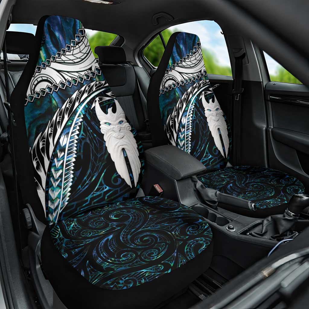 New Zealand Aotearoa Car Seat Cover Maori Hei Rehua Paua Shell Glitter Green LT05 One Size Green - Polynesian Pride
