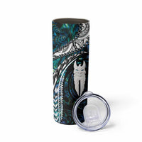 New Zealand Aotearoa Skinny Tumbler Maori Hei Rehua Paua Shell Glitter Green LT05 - Polynesian Pride