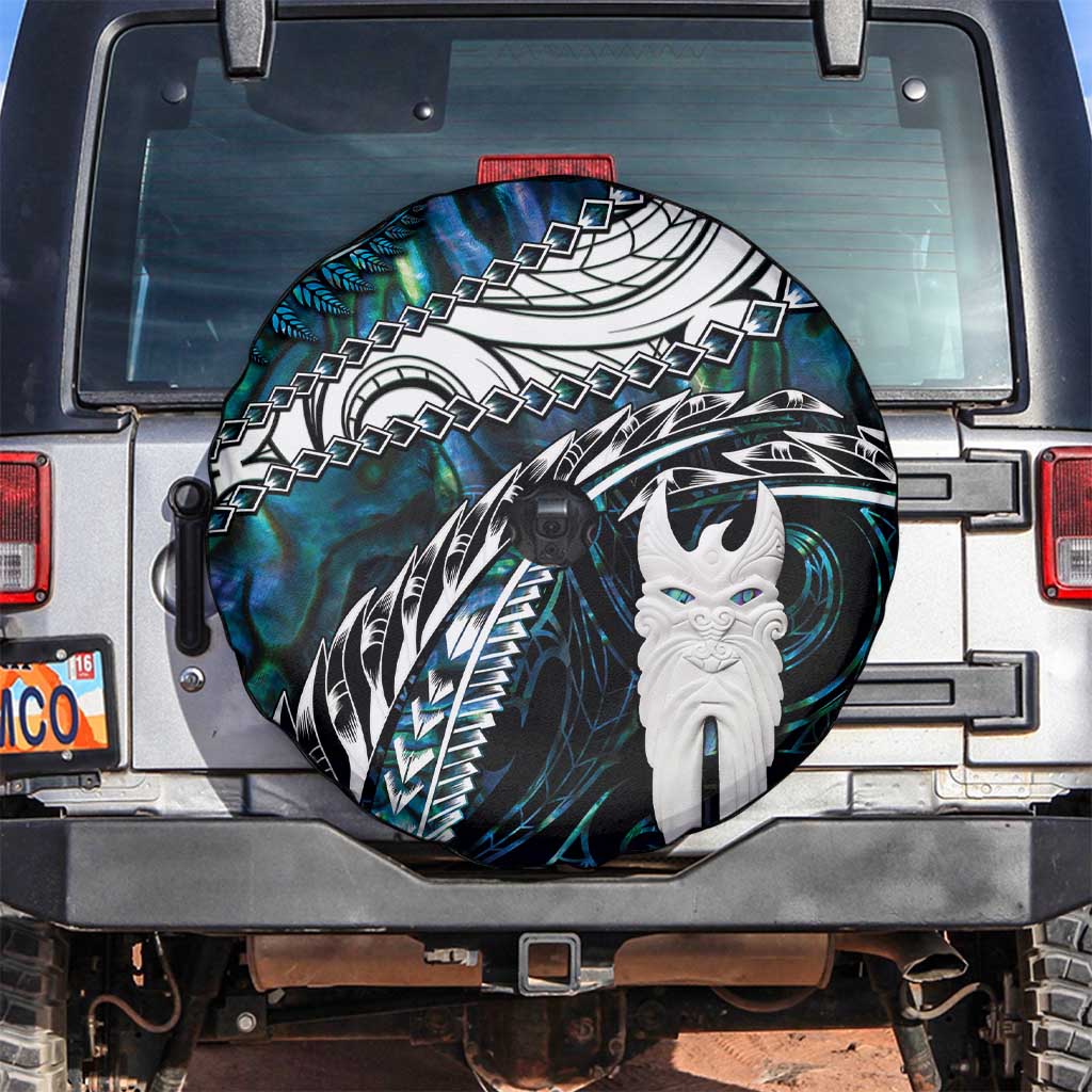 New Zealand Aotearoa Spare Tire Cover Maori Hei Rehua Paua Shell Glitter Green LT05 Green - Polynesian Pride