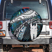 New Zealand Aotearoa Spare Tire Cover Maori Hei Rehua Paua Shell Glitter Green LT05 Green - Polynesian Pride