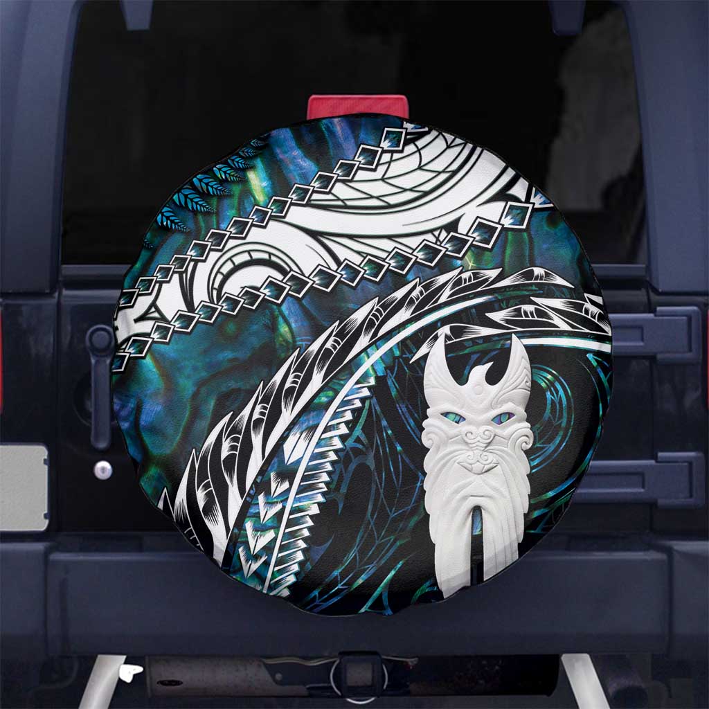 New Zealand Aotearoa Spare Tire Cover Maori Hei Rehua Paua Shell Glitter Green LT05 - Polynesian Pride