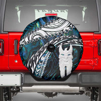 New Zealand Aotearoa Spare Tire Cover Maori Hei Rehua Paua Shell Glitter Green LT05 - Polynesian Pride