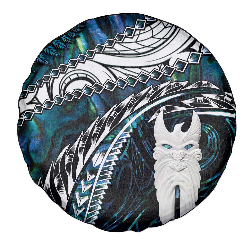 New Zealand Aotearoa Spare Tire Cover Maori Hei Rehua Paua Shell Glitter Green LT05 - Polynesian Pride