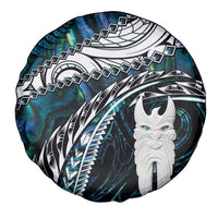 New Zealand Aotearoa Spare Tire Cover Maori Hei Rehua Paua Shell Glitter Green LT05 - Polynesian Pride