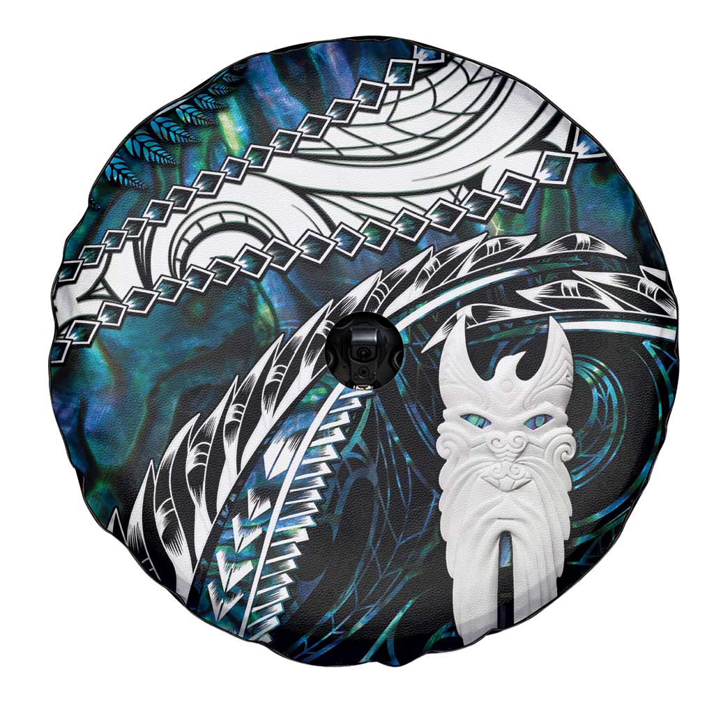 New Zealand Aotearoa Spare Tire Cover Maori Hei Rehua Paua Shell Glitter Green LT05 - Polynesian Pride