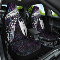 New Zealand Aotearoa Car Seat Cover Maori Hei Rehua Paua Shell Glitter Purple LT05 One Size Purple - Polynesian Pride