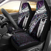 New Zealand Aotearoa Car Seat Cover Maori Hei Rehua Paua Shell Glitter Purple LT05 - Polynesian Pride