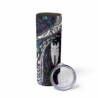 New Zealand Aotearoa Skinny Tumbler Maori Hei Rehua Paua Shell Glitter Purple LT05 - Polynesian Pride