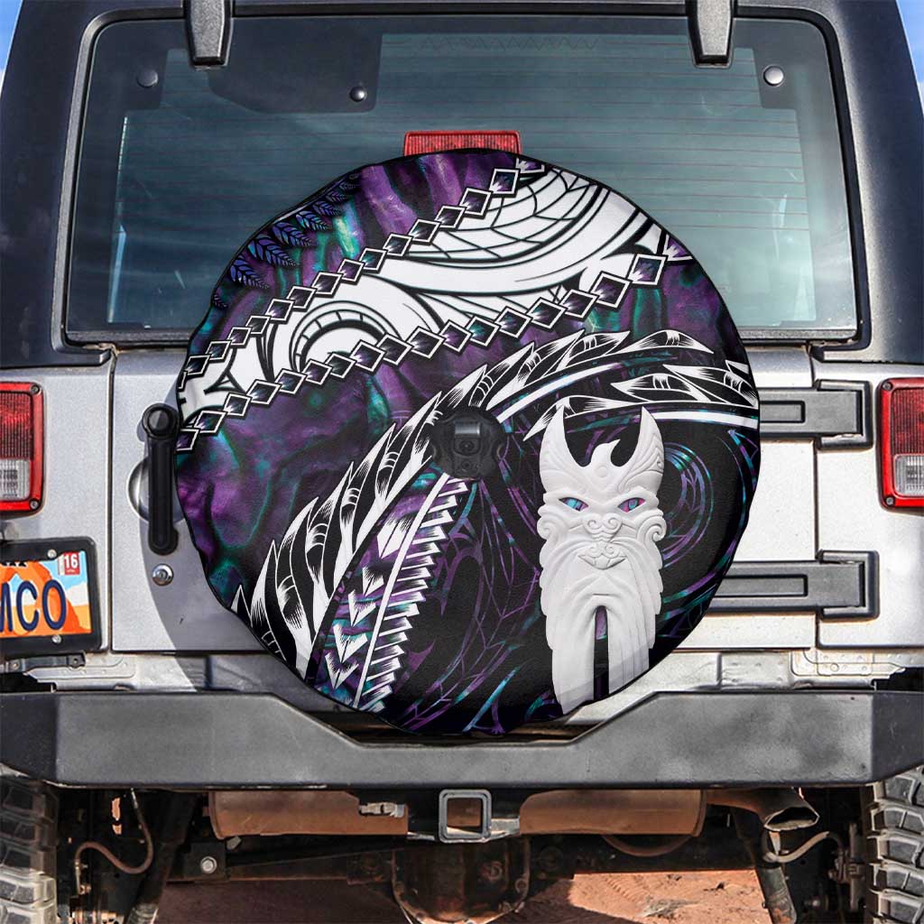 New Zealand Aotearoa Spare Tire Cover Maori Hei Rehua Paua Shell Glitter Purple LT05 Purple - Polynesian Pride