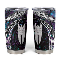 New Zealand Aotearoa Tumbler Cup Maori Hei Rehua Paua Shell Glitter Purple LT05 Purple - Polynesian Pride