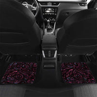 New Zealand Aotearoa Car Mats Maori Hei Rehua Paua Shell Glitter Pink