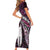 New Zealand Aotearoa Short Sleeve Bodycon Dress Maori Hei Rehua Paua Shell Glitter Pink