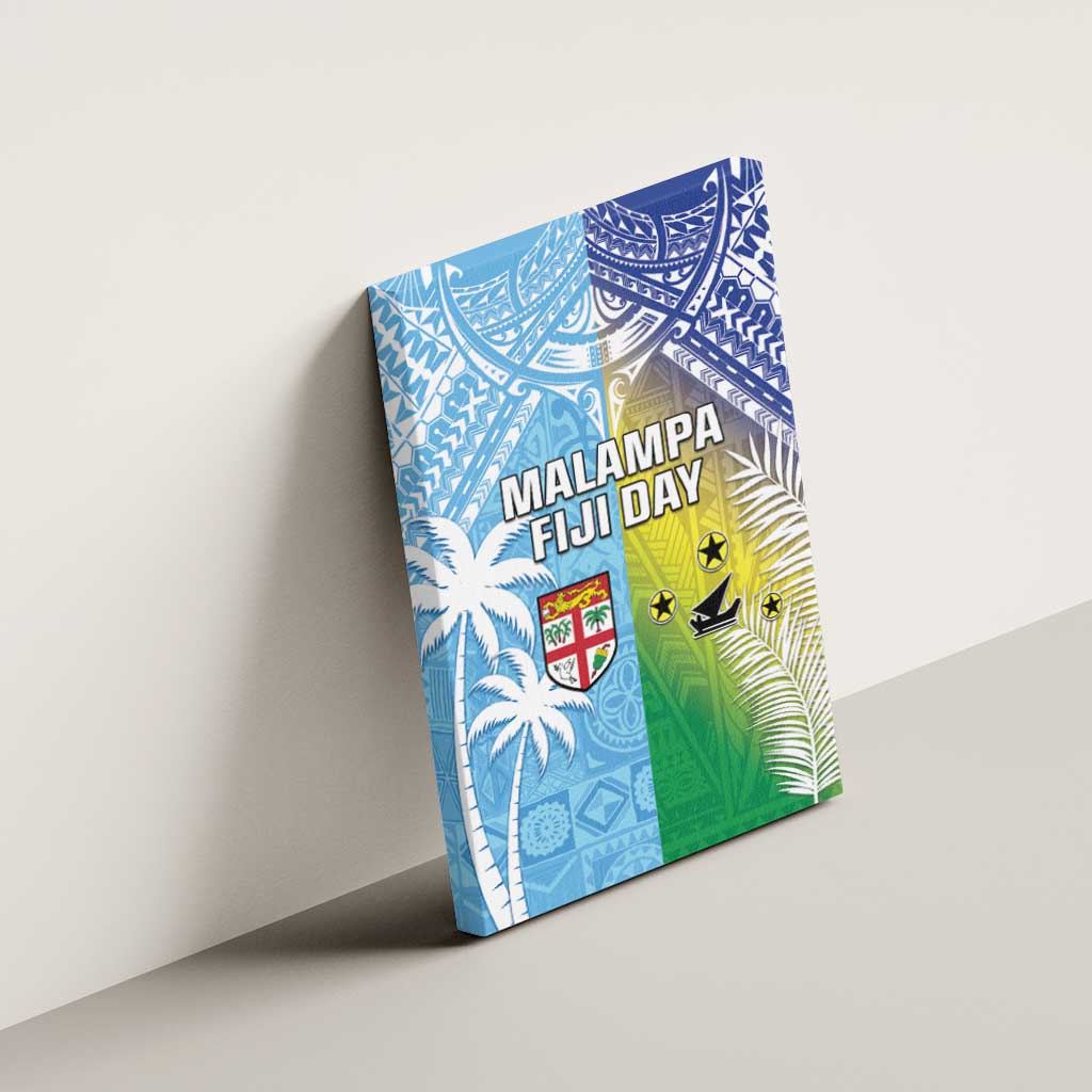 Happy Malampa Fiji Day Canvas Wall Art Half Mix Style