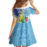 Personalised Happy Malampa Fiji Day Family Matching Off The Shoulder Long Sleeve Dress and Hawaiian Shirt Half Mix Style LT05 - Polynesian Pride