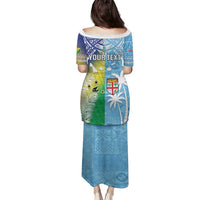 Personalised Happy Malampa Fiji Day Family Matching Puletasi and Hawaiian Shirt Half Mix Style LT05 - Polynesian Pride