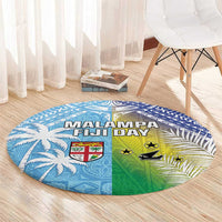 Happy Malampa Fiji Day Round Carpet Half Mix Style