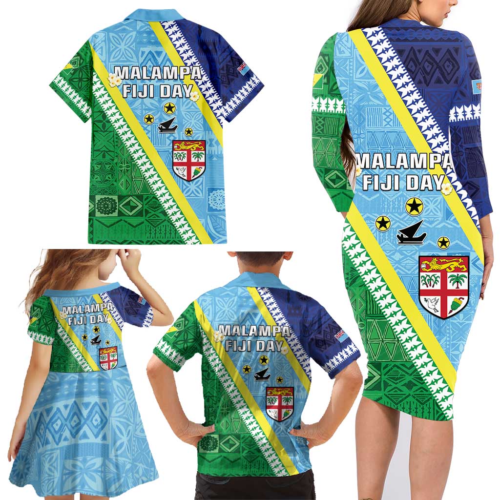 Love Malampa Fiji Day Family Matching Long Sleeve Bodycon Dress and Hawaiian Shirt Together We Grow LT05 - Polynesian Pride