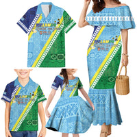 Love Malampa Fiji Day Family Matching Mermaid Dress and Hawaiian Shirt Together We Grow LT05 - Polynesian Pride
