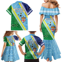 Love Malampa Fiji Day Family Matching Mermaid Dress and Hawaiian Shirt Together We Grow LT05 - Polynesian Pride
