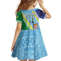 Love Malampa Fiji Day Family Matching Off The Shoulder Long Sleeve Dress and Hawaiian Shirt Together We Grow LT05 - Polynesian Pride