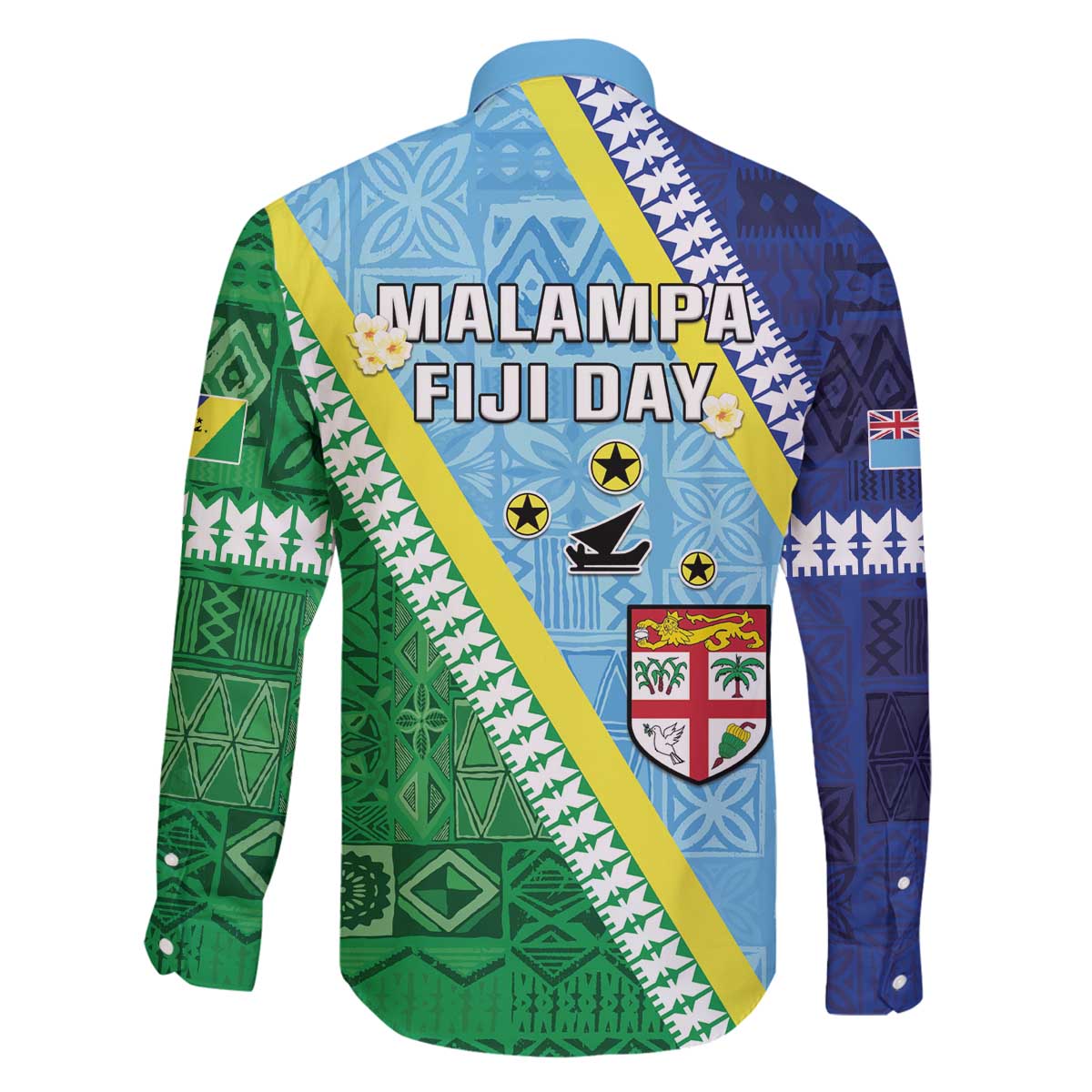Love Malampa Fiji Day Family Matching Off Shoulder Short Dress and Hawaiian Shirt Together We Grow LT05 - Polynesian Pride