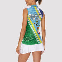 Love Malampa Fiji Day Women Sleeveless Polo Shirt Together We Grow LT05 - Polynesian Pride