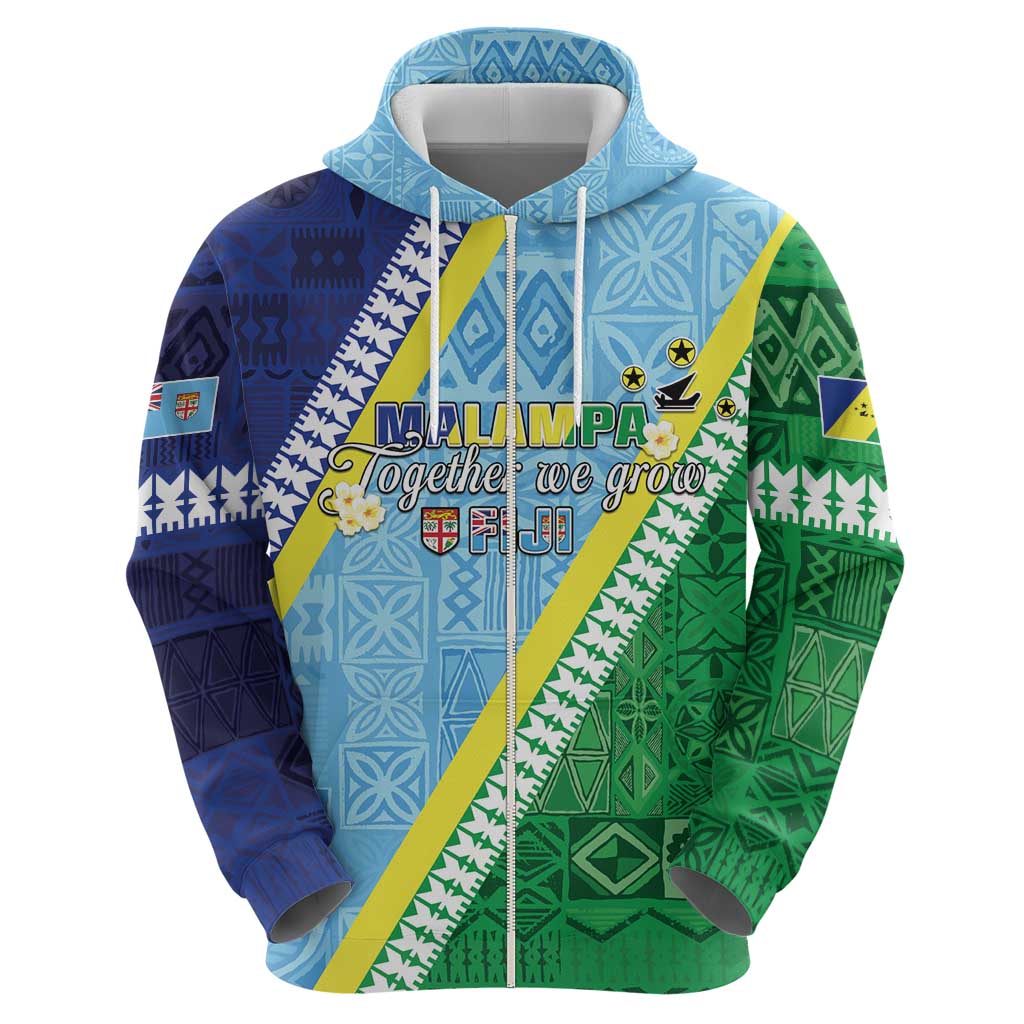 Love Malampa Fiji Day Zip Hoodie Together We Grow
