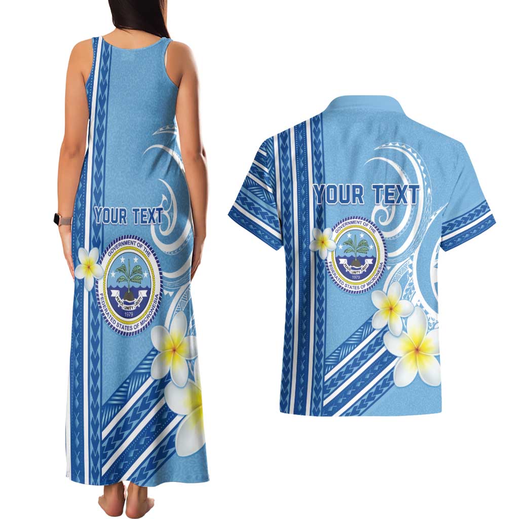 Personalised Federated States of Micronesia Couples Matching Tank Maxi Dress and Hawaiian Shirt Happy 38th Independence Anniversary LT05 - Polynesian Pride