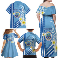Personalised Federated States of Micronesia Family Matching Off Shoulder Maxi Dress and Hawaiian Shirt Happy 38th Independence Anniversary LT05 - Polynesian Pride