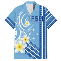 Personalised Federated States of Micronesia Family Matching Off Shoulder Maxi Dress and Hawaiian Shirt Happy 38th Independence Anniversary LT05 Dad's Shirt - Short Sleeve Blue - Polynesian Pride