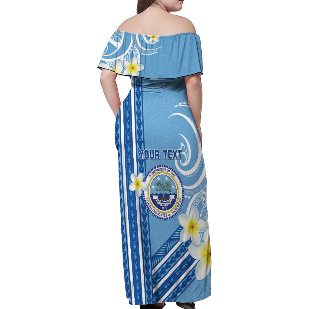 Personalised Federated States of Micronesia Family Matching Off Shoulder Maxi Dress and Hawaiian Shirt Happy 38th Independence Anniversary LT05 - Polynesian Pride