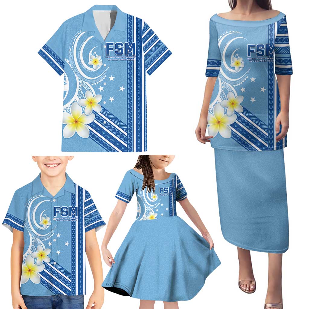 Personalised Federated States of Micronesia Family Matching Puletasi and Hawaiian Shirt Happy 38th Independence Anniversary LT05 - Polynesian Pride