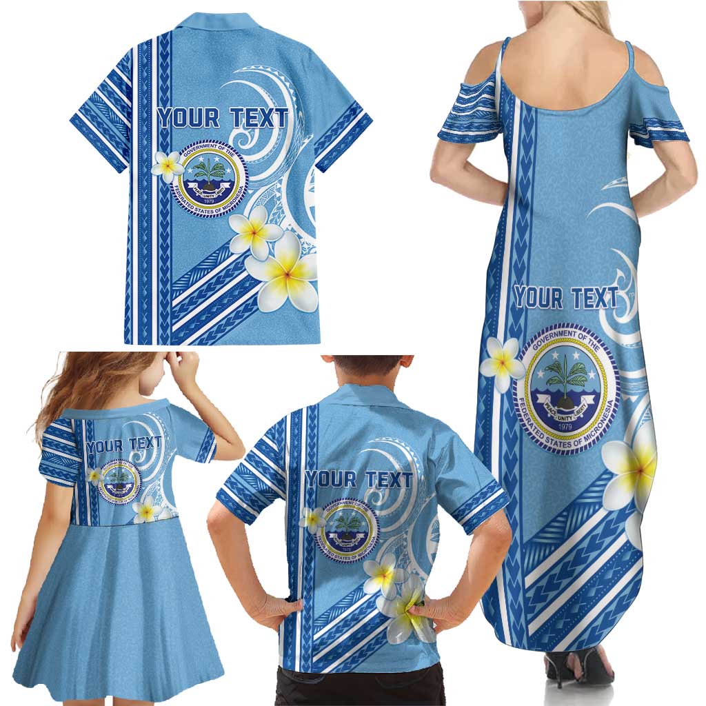 Personalised Federated States of Micronesia Family Matching Summer Maxi Dress and Hawaiian Shirt Happy 38th Independence Anniversary LT05 - Polynesian Pride