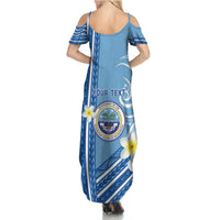 Personalised Federated States of Micronesia Family Matching Summer Maxi Dress and Hawaiian Shirt Happy 38th Independence Anniversary LT05 - Polynesian Pride