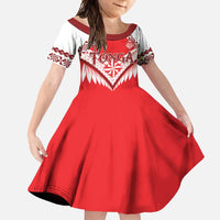 Custom Tonga Mate Maa Rugby Family Matching Off Shoulder Maxi Dress and Hawaiian Shirt Go Champions
